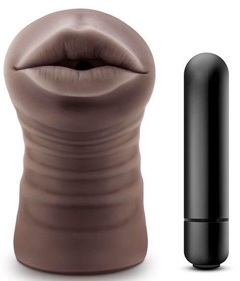 Коричневый мастурбатор-ротик Heather - Blush Novelties - в Ельце купить с доставкой