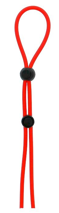 Красное лассо на пенис с двумя бусинами STRETCHY LASSO CAGE - Dream Toys - в Ельце купить с доставкой