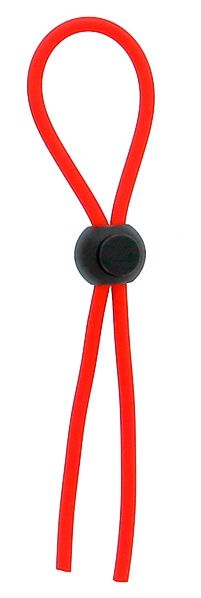Красное эрекционное лассо с одной бусиной-утяжкой STRETCHY THIN LASSO - Dream Toys - в Ельце купить с доставкой
