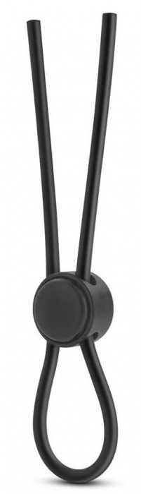 Черное силиконовое лассо на пенис SILICONE LOOP COCK RING - Blush Novelties - в Ельце купить с доставкой