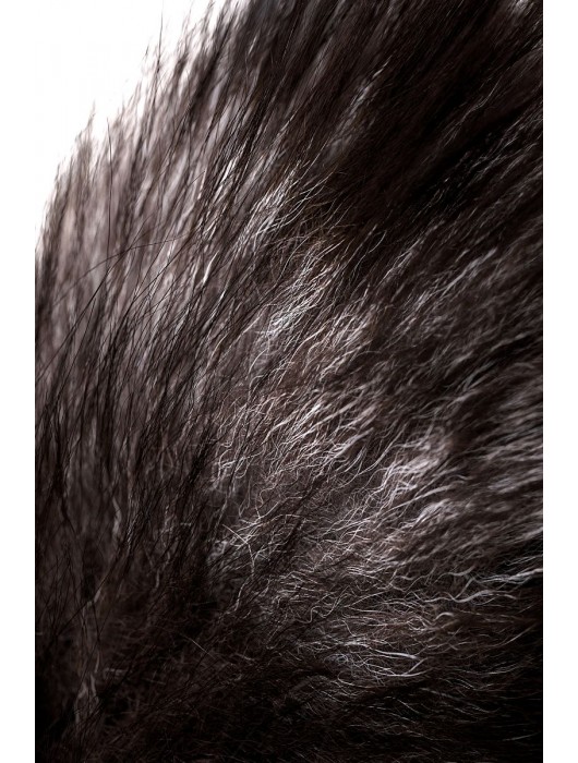 Серебристая металлическая анальная втулка с хвостом чернобурой лисы - размер S - ToyFa - купить с доставкой в Ельце