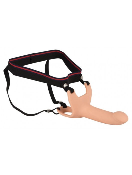 Силиконовый полый страпон на ремнях Silicone Strap-on - 16 см. - Orion - купить с доставкой в Ельце