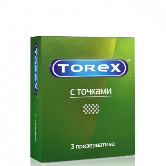 Текстурированные презервативы Torex  С точками  - 3 шт. - Torex - купить с доставкой в Ельце