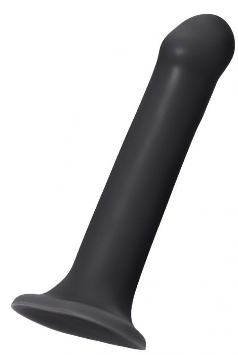 Черный фаллос на присоске Silicone Bendable Dildo XL - 20 см. - Strap-on-me - купить с доставкой в Ельце
