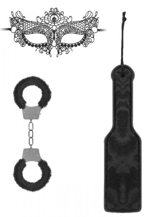 Черный игровой набор Introductory Bondage Kit №4 - Shots Media BV - купить с доставкой в Ельце