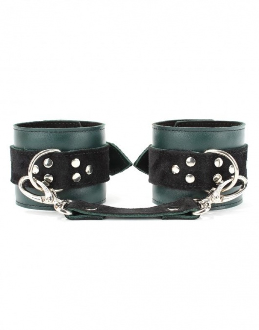 Изумрудные наручники Ladys Arsenal на карабинах - БДСМ Арсенал - купить с доставкой в Ельце