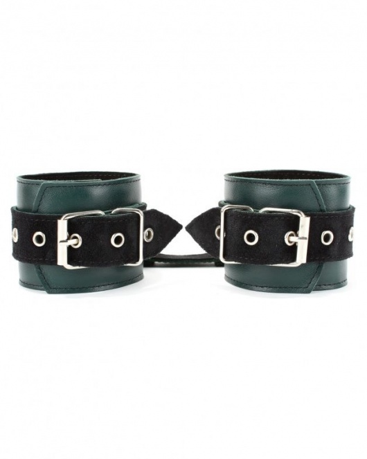 Изумрудные наручники Ladys Arsenal на карабинах - БДСМ Арсенал - купить с доставкой в Ельце