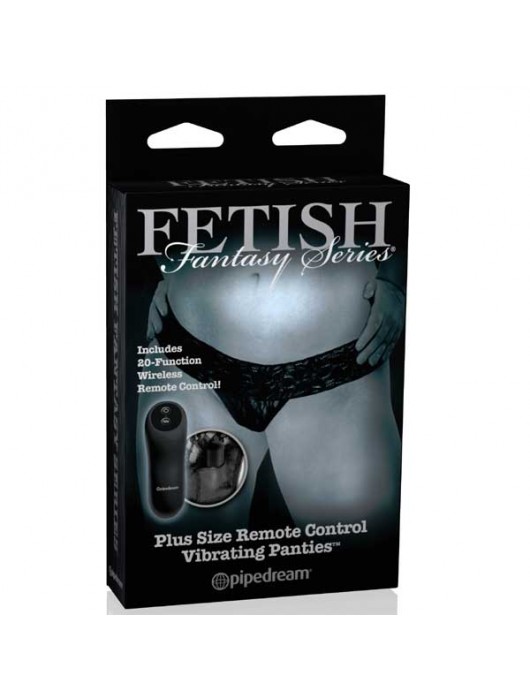Трусики с силиконовым вибратором Limited Edition Black размера Plus Size - Pipedream