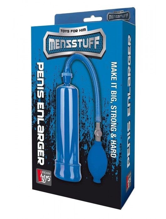 Синяя вакуумная помпа MENZSTUFF PENIS ENLARGER - Dream Toys - в Ельце купить с доставкой