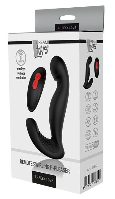 Черный вибромассажер простаты SWIRLING P-PLEASER - Dream Toys - в Ельце купить с доставкой