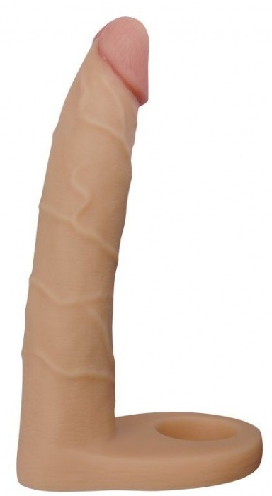 Телесная насадка-фаллоимитатор для двойного проникновения - 17 см. - Lovetoy - купить с доставкой в Ельце