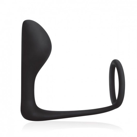 Стимулятор простаты с фиксацией эрекционным кольцом Prostate Gear - BlueLine - в Ельце купить с доставкой