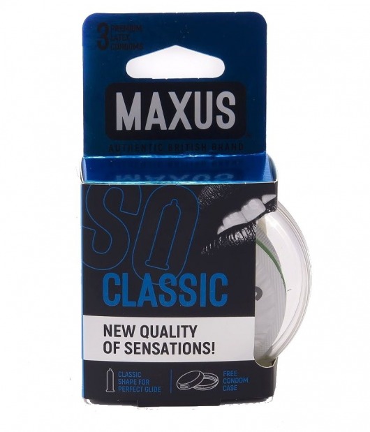 Классические презервативы в пластиковом кейсе MAXUS Classic - 3 шт. - Maxus - купить с доставкой в Ельце