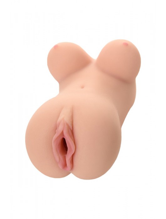 Телесный вибромастурбатор-вагина Clara OnaHole с имитацией груди - KOKOS - в Ельце купить с доставкой