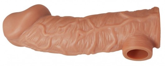 Телесная насадка на фаллос с фиксацией мошонки EXTREME SLEEVE - 15,6 см. - KOKOS - в Ельце купить с доставкой