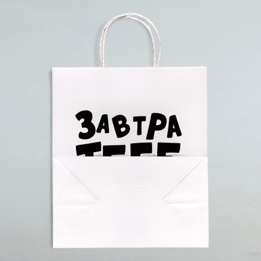 Подарочный пакет  Завтра тебе будет стыдно  - 30 х 24 см. - UPAK LAND - купить с доставкой в Ельце