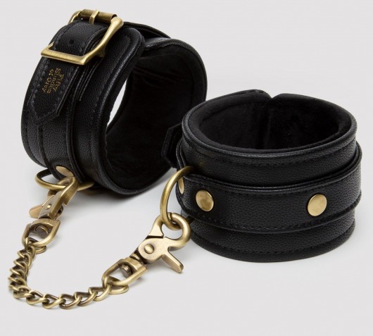 Черные оковы на ноги Bound to You Faux Leather Ankle Cuffs - Fifty Shades of Grey - купить с доставкой в Ельце