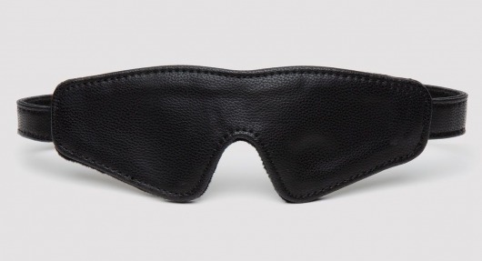 Черная плотная маска на глаза Bound to You Faux Leather Blindfold - Fifty Shades of Grey - купить с доставкой в Ельце