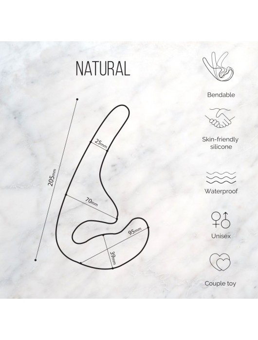 Бежевый безремневой страпон Seduction - 20,5 см. - Lola Games - купить с доставкой в Ельце