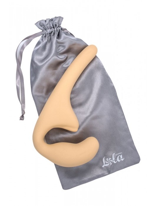 Бежевый безремневой страпон Seduction - 20,5 см. - Lola Games - купить с доставкой в Ельце