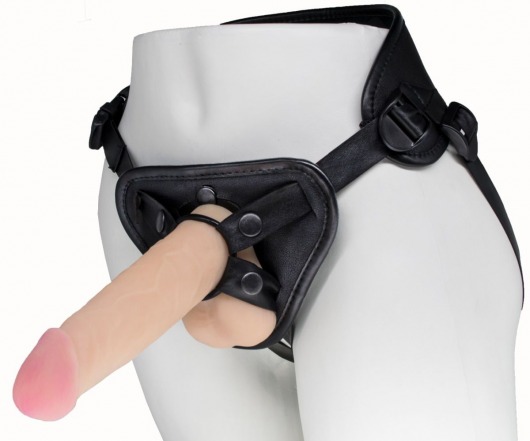 Пояс харнесс BEST UNI strap с 2 насадками - 18 и 22 см. - LOVETOY (А-Полимер) - купить с доставкой в Ельце