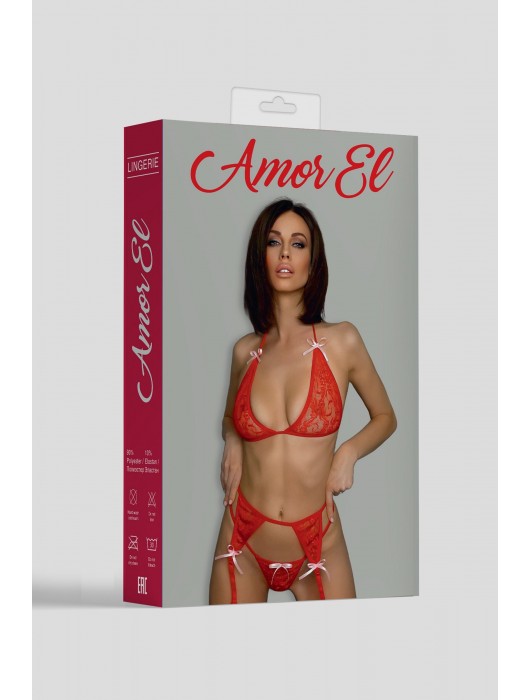 Соблазнительный кружевной комплект из 3 предметов - Amor El купить с доставкой