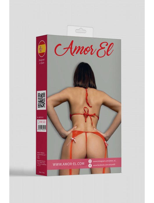 Соблазнительный кружевной комплект из 3 предметов - Amor El купить с доставкой