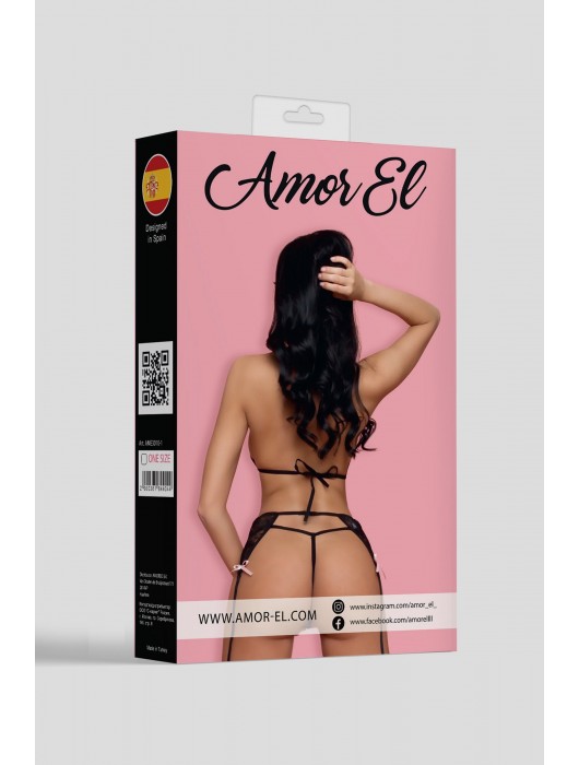 Соблазнительный кружевной комплект из 3 предметов - Amor El купить с доставкой