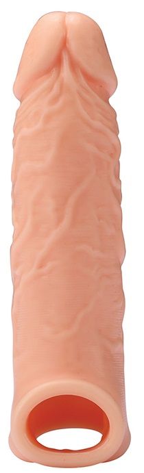 Телесная насадка EXTENDER WITH BALL STRAP 6.5 - 17 см. - Dream Toys - в Ельце купить с доставкой