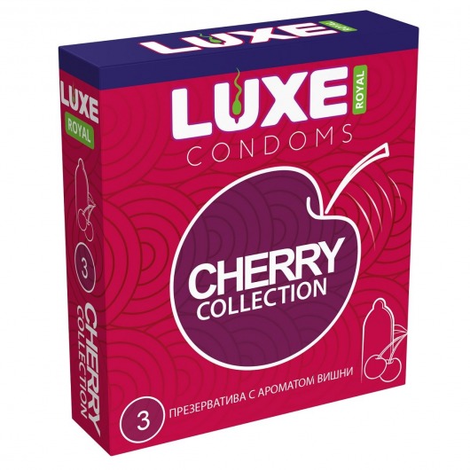 Презервативы с ароматом вишни LUXE Royal Cherry Collection - 3 шт. - Luxe - купить с доставкой в Ельце