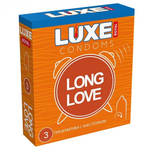 Презервативы с продлевающим эффектом LUXE Royal Long Love - 3 шт. - Luxe - купить с доставкой в Ельце