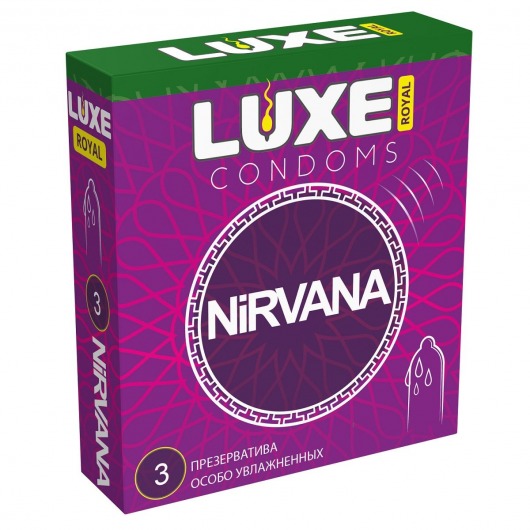 Презервативы с увеличенным количеством смазки LUXE Royal Nirvana - 3 шт. - Luxe - купить с доставкой в Ельце