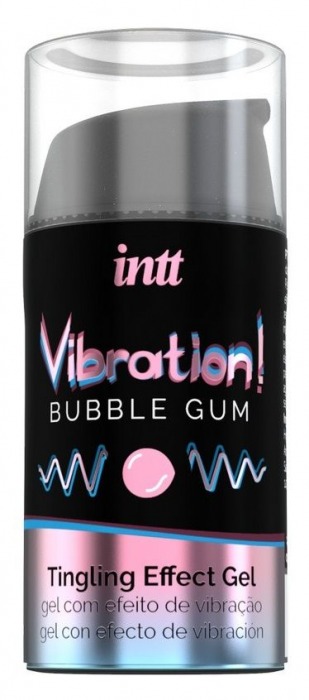 Жидкий интимный гель с эффектом вибрации Vibration! Bubble Gum - 15 мл. - INTT - купить с доставкой в Ельце