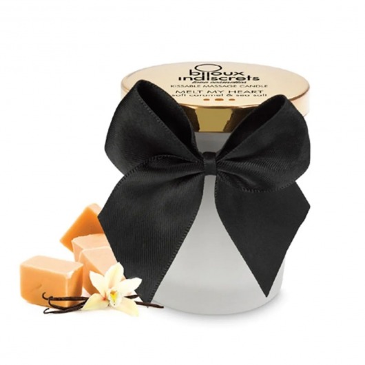 Массажная свеча Melt My Heart с ароматом карамели - 70 мл. - Bijoux Indiscrets - купить с доставкой в Ельце