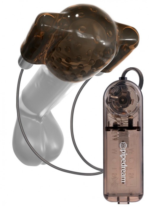 Дымчатый вибростимулятор головки пениса Dual Vibrating Head Teaser - Pipedream - в Ельце купить с доставкой