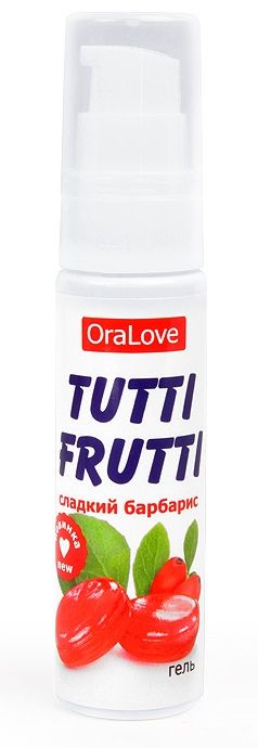 Гель-смазка Tutti-frutti со вкусом барбариса - 30 гр. - Биоритм - купить с доставкой в Ельце