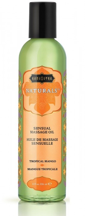 Массажное масло Naturals Tropical Mango с ароматом манго - 236 мл. - Kama Sutra - купить с доставкой в Ельце