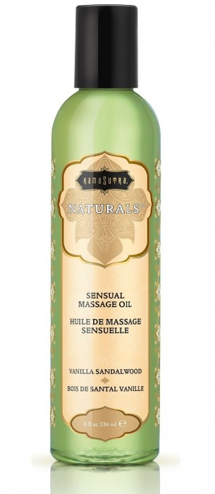 Массажное масло Naturals Vanilla Sandalwood с ароматом ванили и сандала - 236 мл. - Kama Sutra - купить с доставкой в Ельце