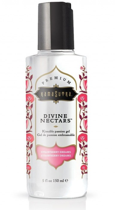 Гель-лубрикант на водной основе Divine Nectars Strawberry Dream с ароматом клубники - 150 мл. - Kama Sutra - купить с доставкой в Ельце
