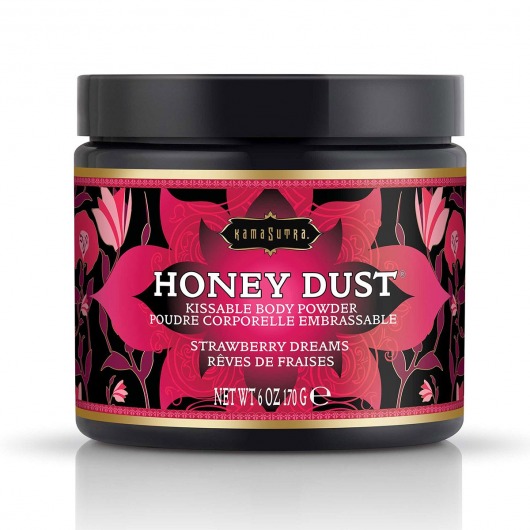 Пудра для тела Honey Dust Body Powder с ароматом клубники - 170 гр. - Kama Sutra - купить с доставкой в Ельце