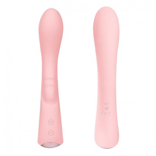 Нежно-розовый вибромассажер 6  Silicone G-Spot Fun - 19,1 см. - Erokay