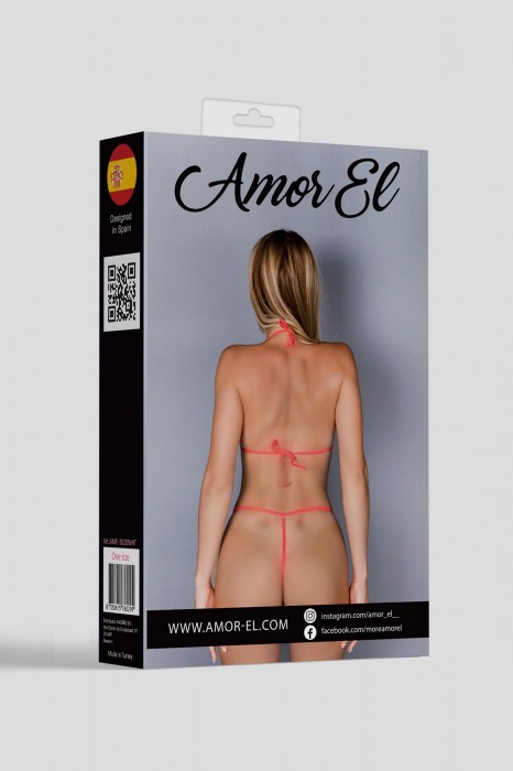Эротический комплект с контрастной окантовкой - Amor El купить с доставкой