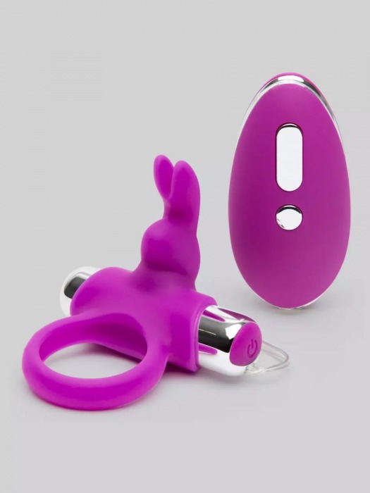 Лиловое виброкольцо с пультом ДУ Remote Control Cock Ring - Happy Rabbit - в Ельце купить с доставкой