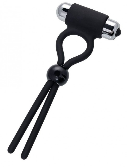 Черное эрекционное лассо Ect с виброэлементом - A-toys - в Ельце купить с доставкой