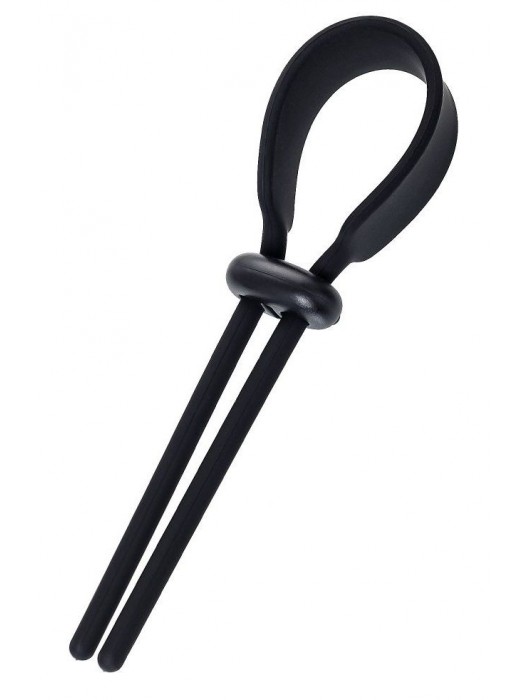 Черное эрекционное лассо на пенис Keb - A-toys - в Ельце купить с доставкой