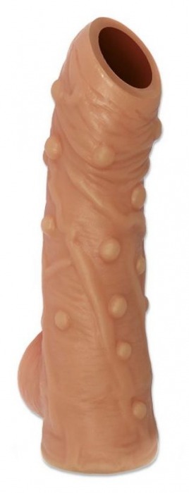 Телесная насадка с пупырышками и открытой головкой Nude Sleeve S - 10 см. - KOKOS - в Ельце купить с доставкой