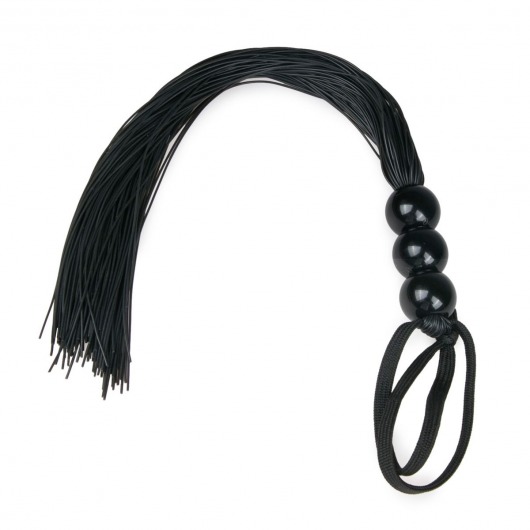 Черная силиконовая плеть Silicone Whip - 32 см. - Easy toys - купить с доставкой в Ельце