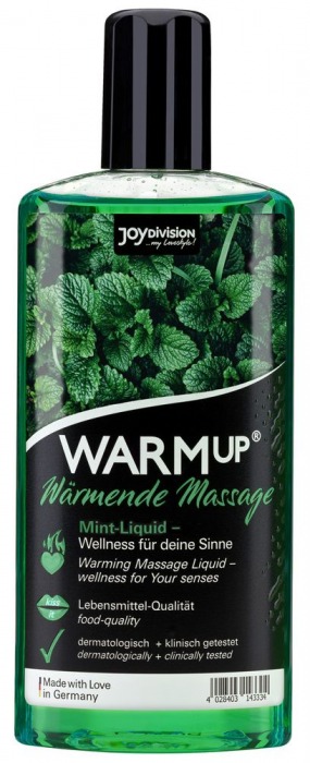 Массажное масло WARMup Mint с ароматом мяты - 150 мл. - Joy Division - купить с доставкой в Ельце