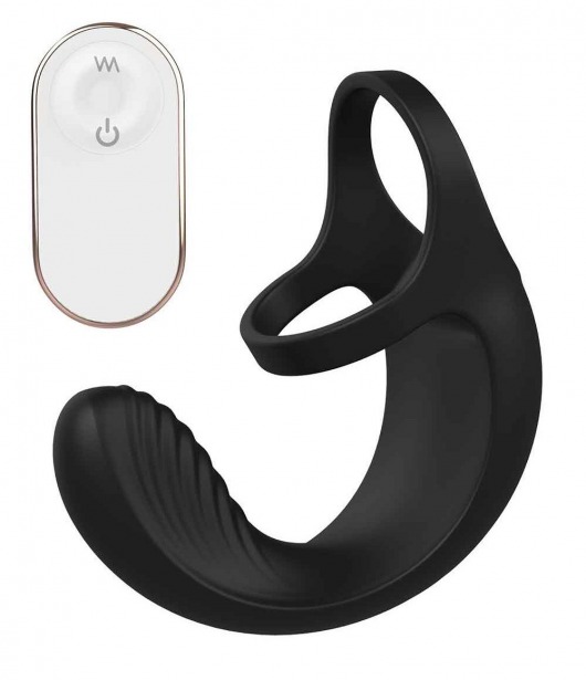Черный анальный стимулятор с эрекционными кольцами Remote Couple Teaser - Dream Toys - в Ельце купить с доставкой