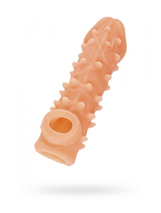 Телесная закрытая насадка с пупырышками Cock Sleeve Size S - 13,8 см. - KOKOS - в Ельце купить с доставкой